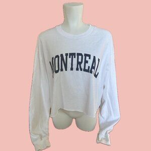 Classic Brandy Melville cropped crewneck with “Montreal”